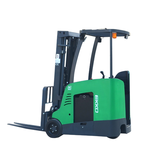EKKO Stand-up Rider Forklift 4000 Lbs Capacity 216'' Raised Height EK18RF-LI