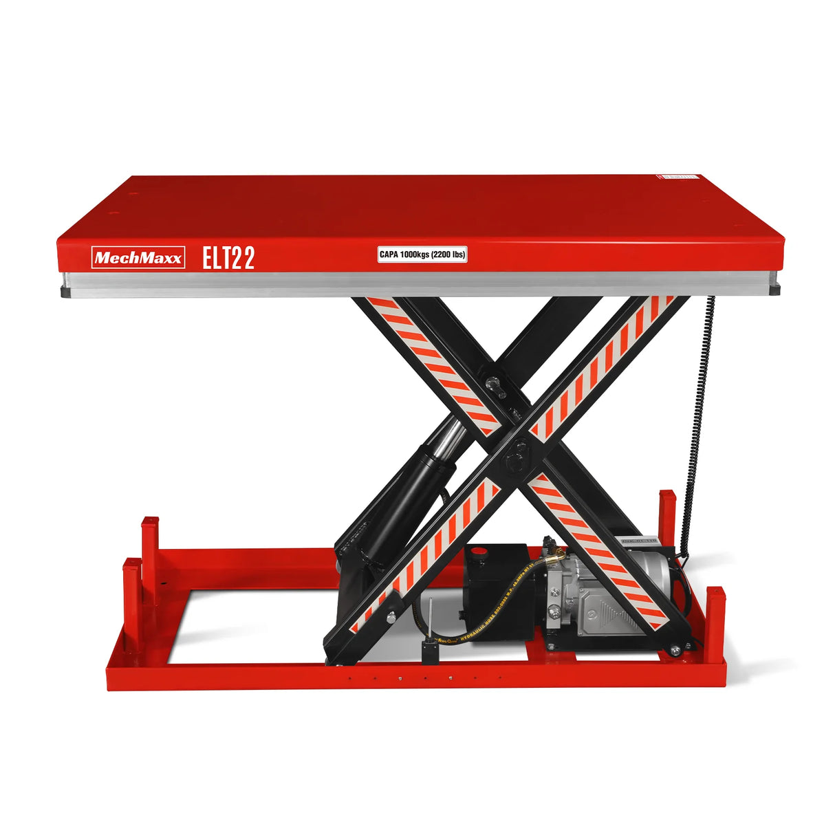 2200lb Capacity Stationary Electric Hydraulic Lift Table , 51.2" x 32.3" Platform, 39.4" Lift Height , UL Certified Motor, ELT22