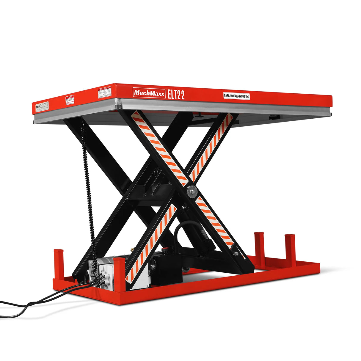 2200lb Capacity Stationary Electric Hydraulic Lift Table , 51.2" x 32.3" Platform, 39.4" Lift Height , UL Certified Motor, ELT22