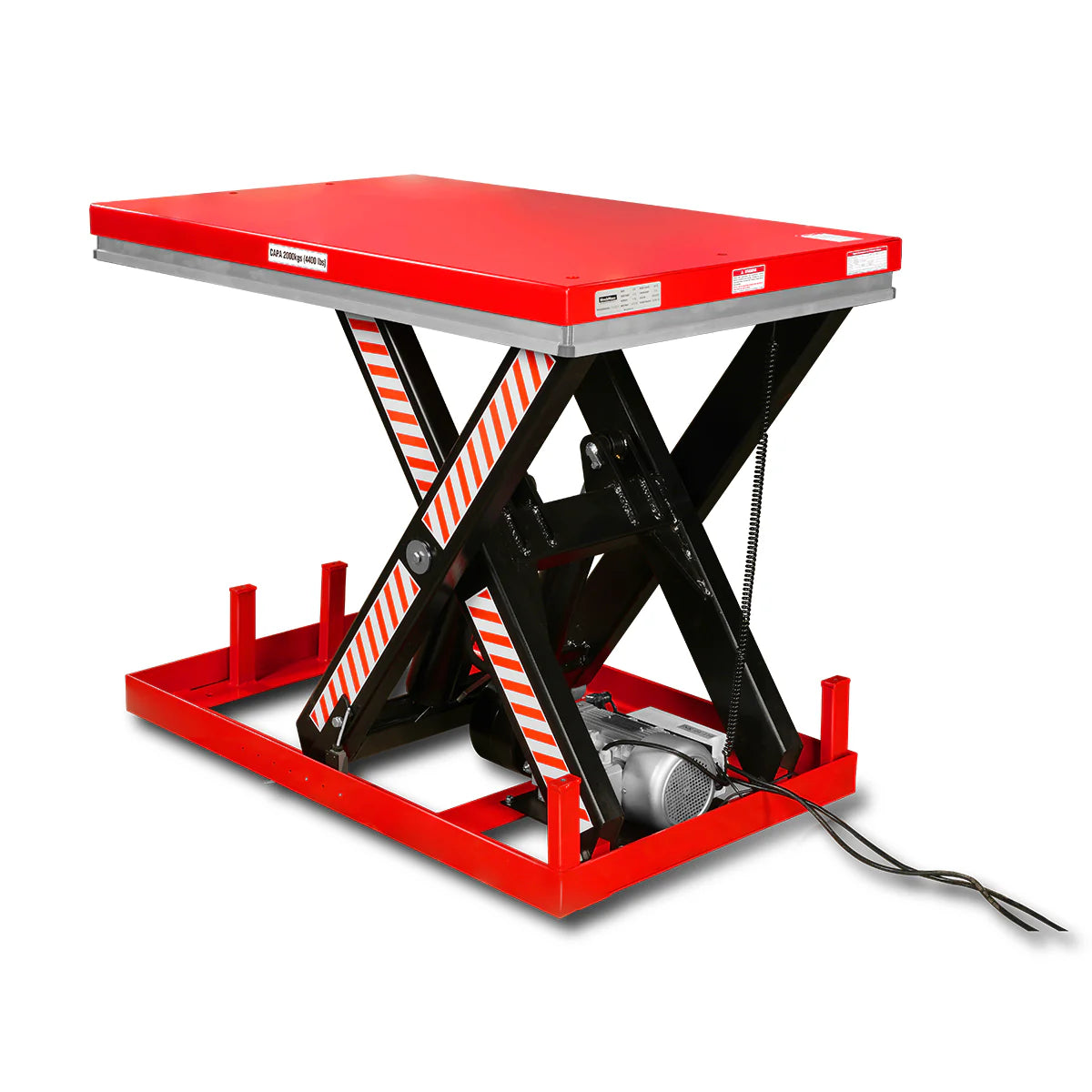 4400lbs Capacity Stationary Powered Hydraulic Lift Table, 51.2" x 33.5" Platform, 41.3" Lift Height, UL Certified Motor, ELT44