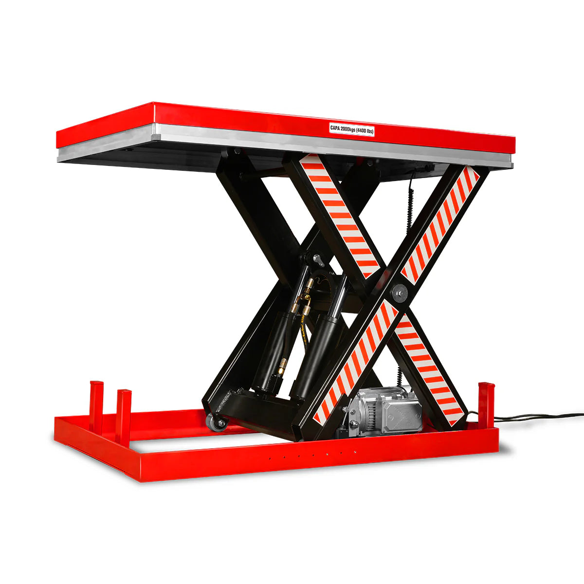 4400lbs Capacity Stationary Powered Hydraulic Lift Table, 51.2" x 33.5" Platform, 41.3" Lift Height, UL Certified Motor, ELT44