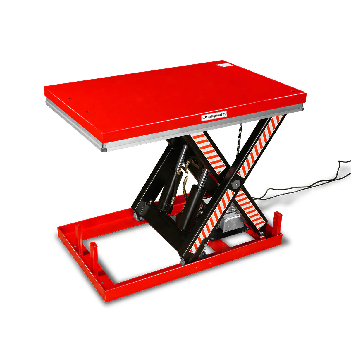 4400lbs Capacity Stationary Powered Hydraulic Lift Table, 51.2" x 33.5" Platform, 41.3" Lift Height, UL Certified Motor, ELT44