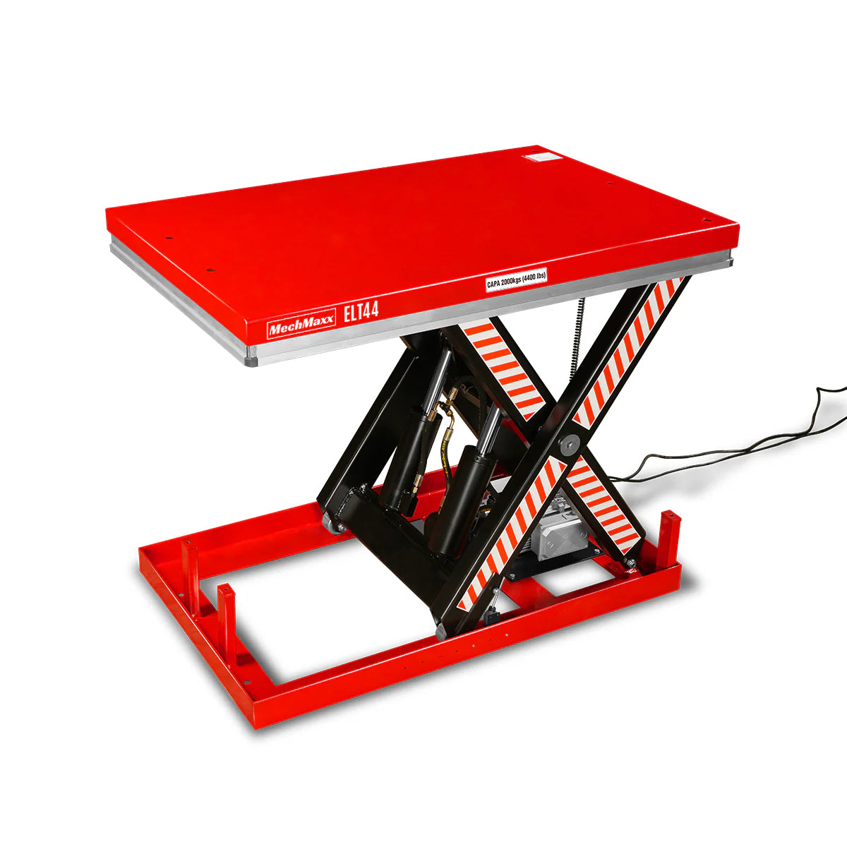4400lbs Capacity Stationary Powered Hydraulic Lift Table, 51.2" x 33.5" Platform, 41.3" Lift Height, UL Certified Motor, ELT44