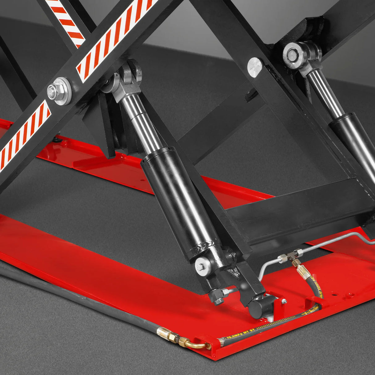 Stationary Electric Hydraulic Parallel Double Scissor Lift Table 6600lb Capacity, 112.9" x 39.4"Platform, 34.3"Lift Height, UL Certified Motor, ELT66P