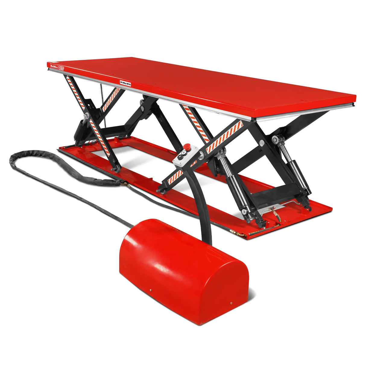 Stationary Electric Hydraulic Parallel Double Scissor Lift Table 6600lb Capacity, 112.9" x 39.4"Platform, 34.3"Lift Height, UL Certified Motor, ELT66P