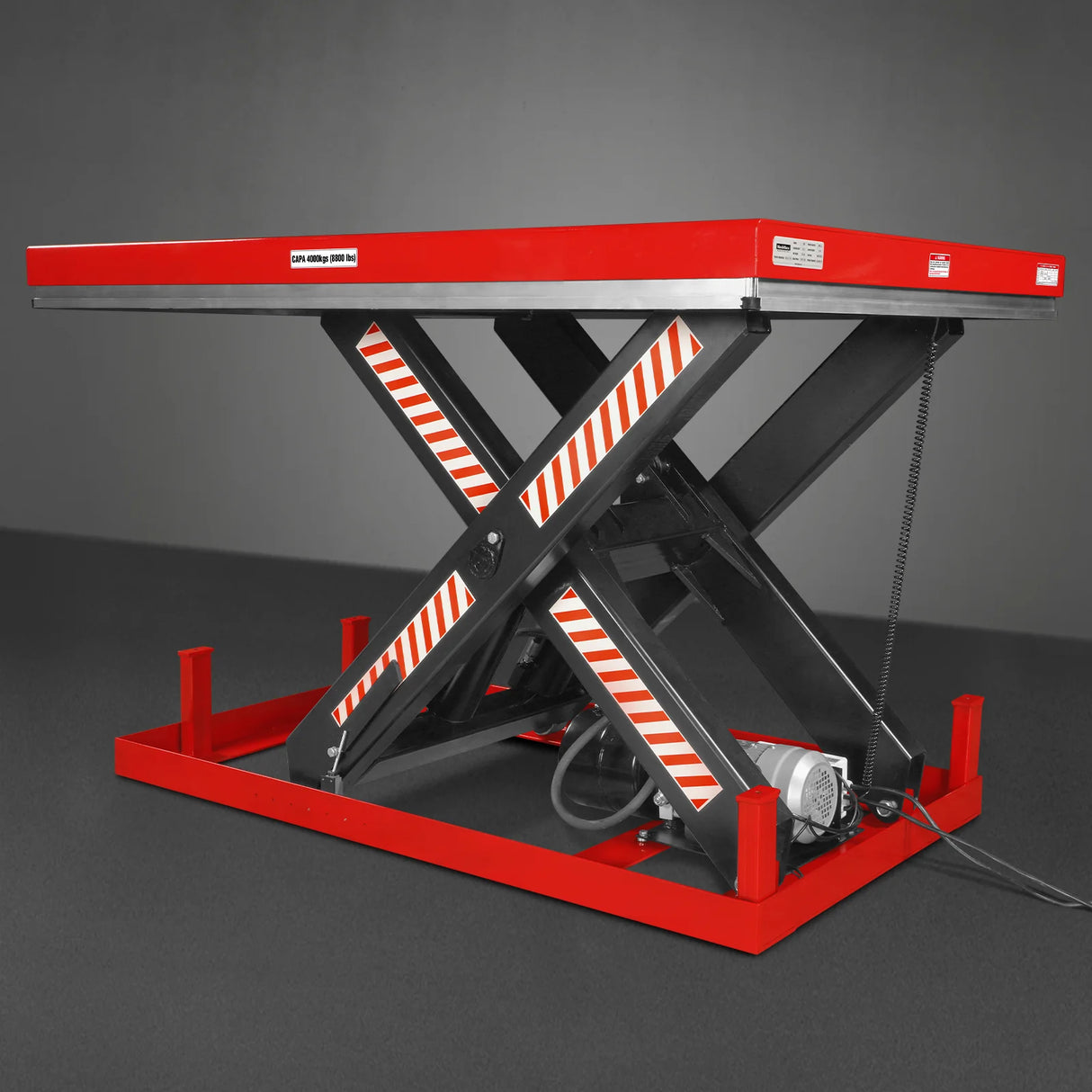8800lbs Capacity Stationary Hydraulic Lift Table, 66.9" x 47.2" Platform, 43.3" Height, UL Certified Motor, ELT88