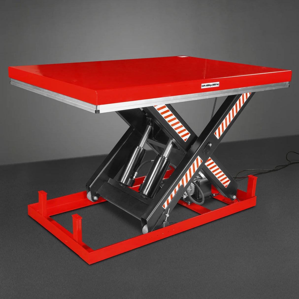 8800lbs Capacity Stationary Hydraulic Lift Table, 66.9" x 47.2" Platform, 43.3" Height, UL Certified Motor, ELT88