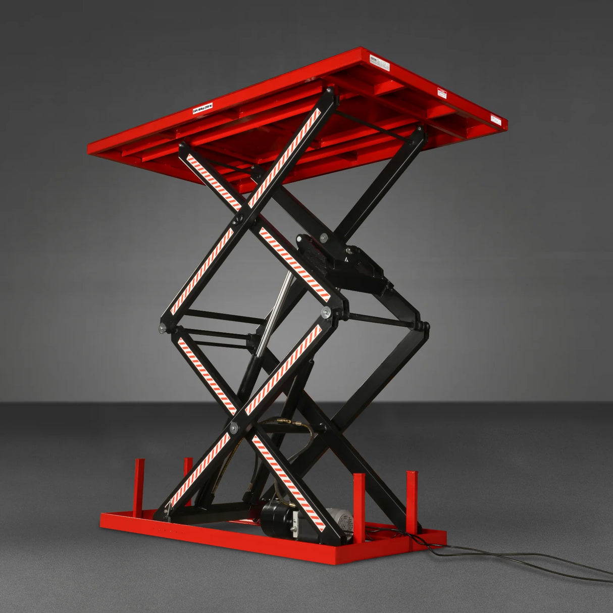 2200 lbs Capacity Stationary Powered Hydraulic Double Scissor Lift Table, 86.6" x 51.2" Platform, 94.5" Lift Height, UL Certified Motor, ELTD22L