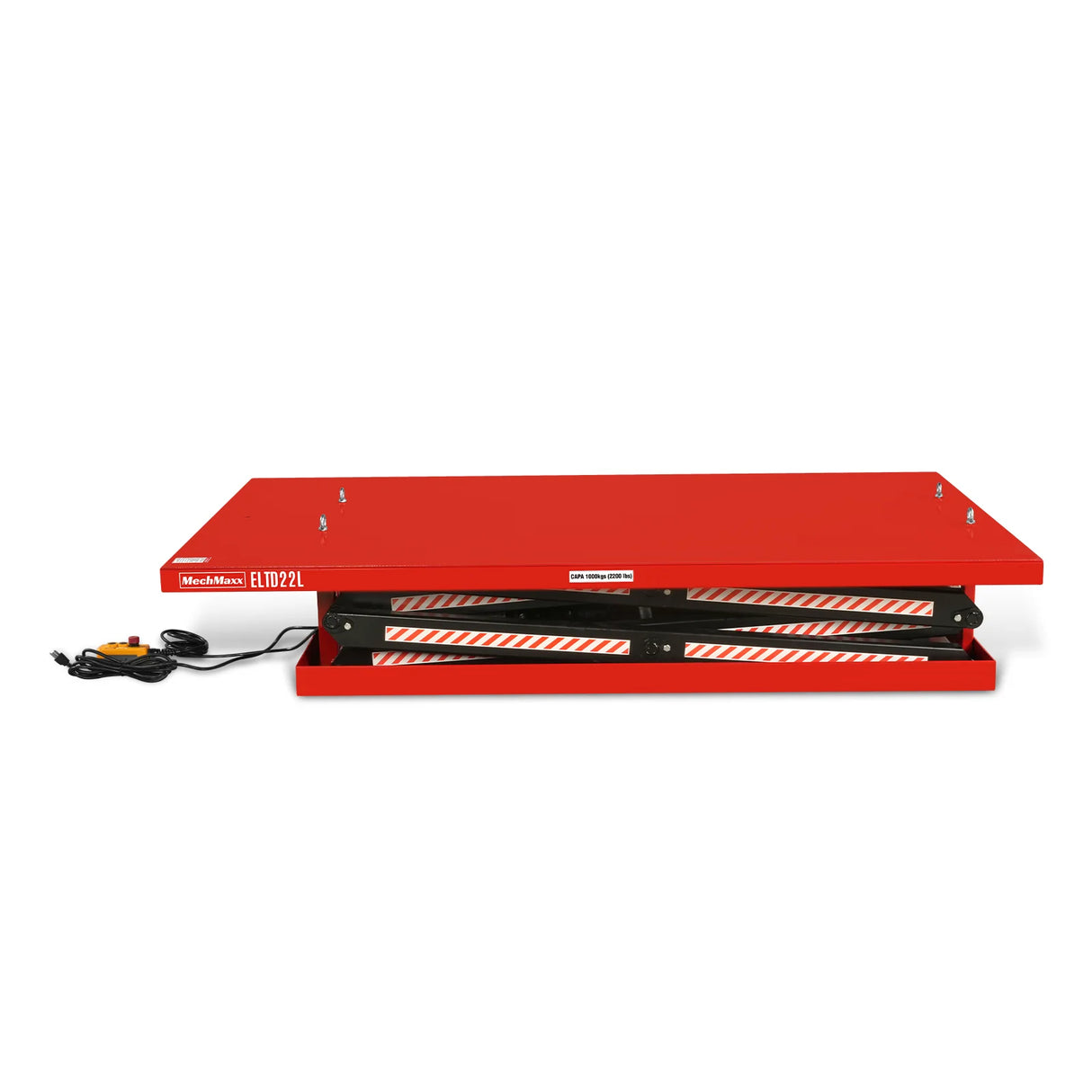 2200 lbs Capacity Stationary Powered Hydraulic Double Scissor Lift Table, 86.6" x 51.2" Platform, 94.5" Lift Height, UL Certified Motor, ELTD22L