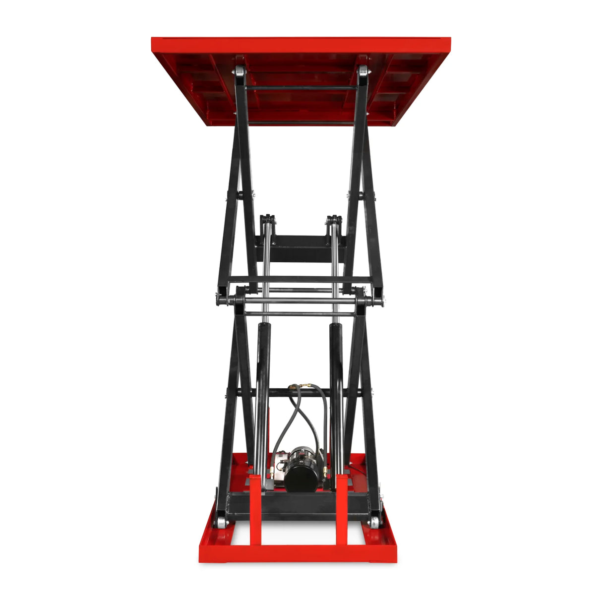 2200 lbs Capacity Stationary Powered Hydraulic Double Scissor Lift Table, 86.6" x 51.2" Platform, 94.5" Lift Height, UL Certified Motor, ELTD22L