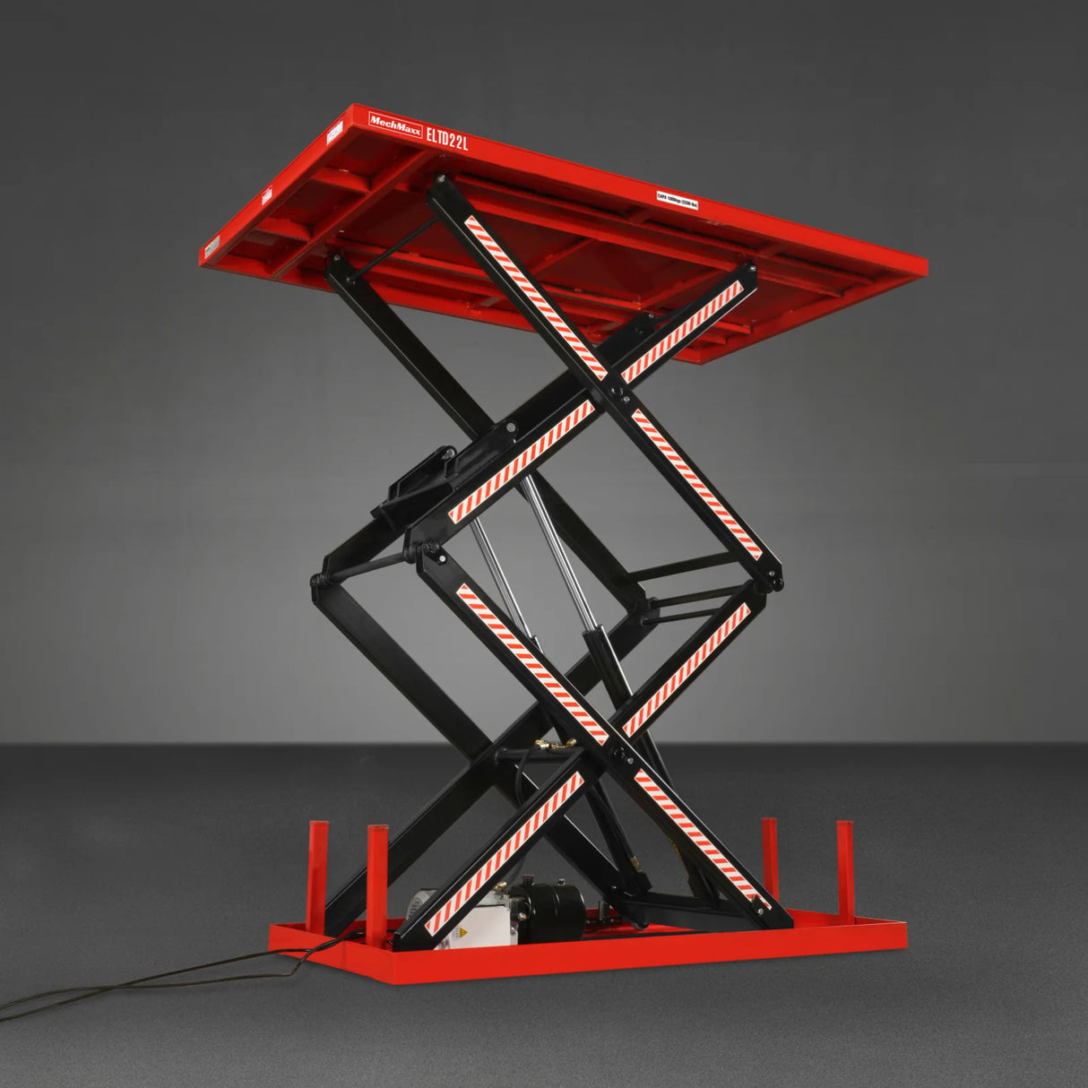 2200 lbs Capacity Stationary Powered Hydraulic Double Scissor Lift Table, 86.6" x 51.2" Platform, 94.5" Lift Height, UL Certified Motor, ELTD22L