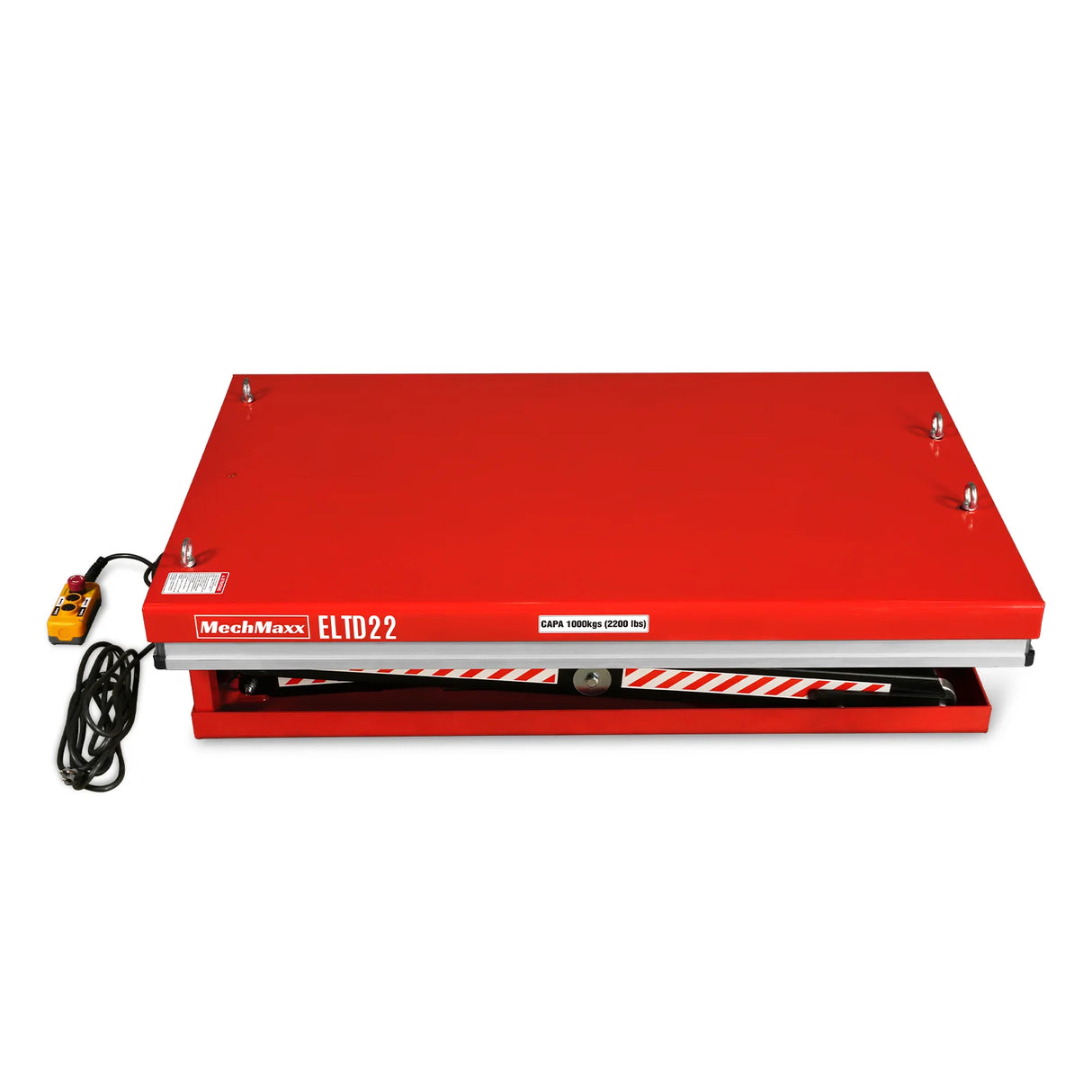 2200 lbs Capacity Stationary Electric Hydraulic Double Scissor Lift Table - 51.2" x 32.3" Platform, 70.1" Lift Height, UL Certified Motor, ELTD22