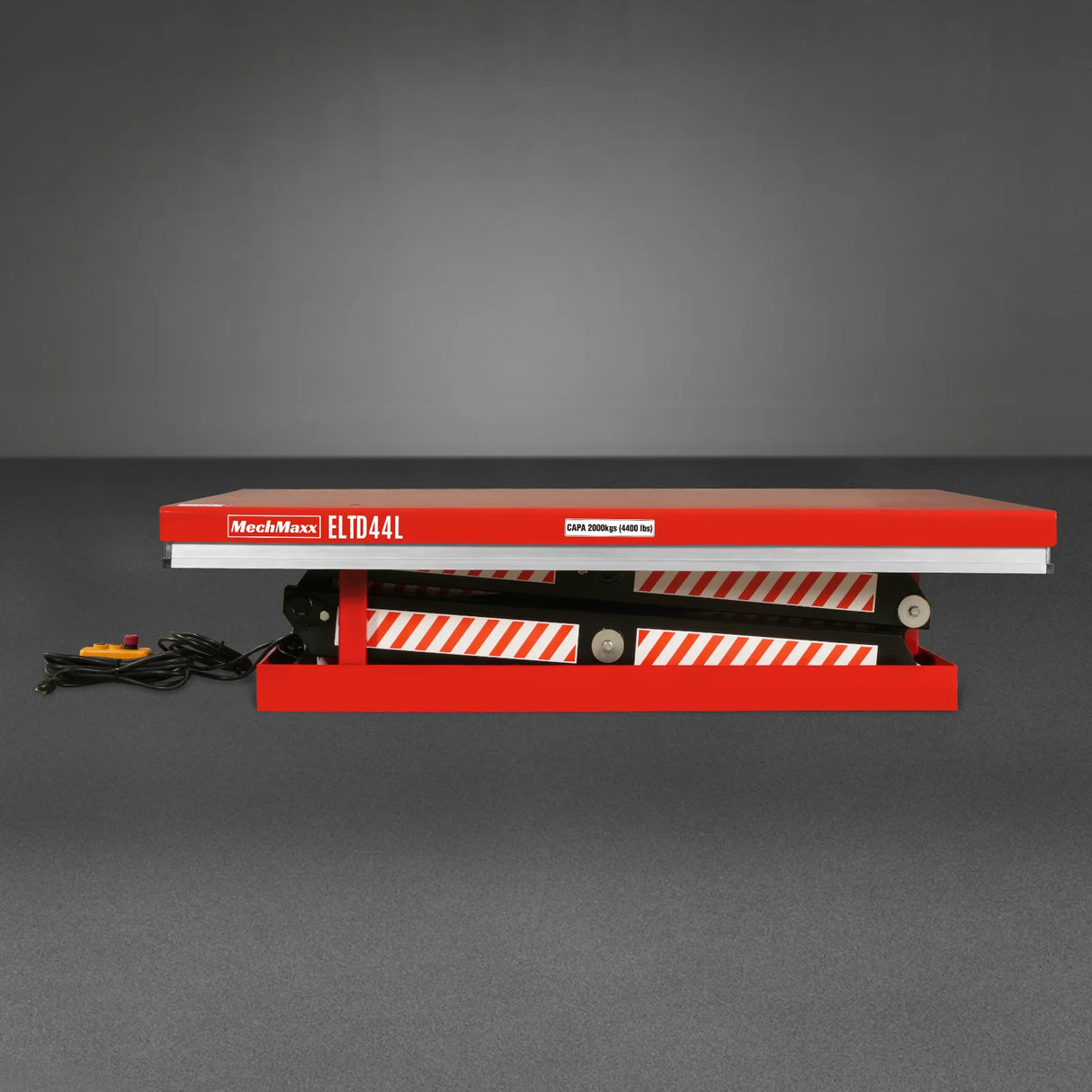 4400 lb Capacity Stationary Electric Hydraulic Double Scissor Lift Table - 63" x 39.4" Platform, 70.1" Lift Height, UL Certified Motor, ELTD44L