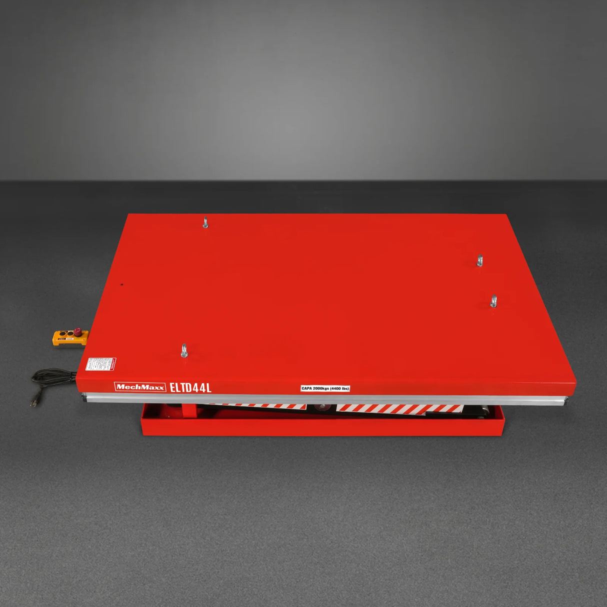 4400 lb Capacity Stationary Electric Hydraulic Double Scissor Lift Table - 63" x 39.4" Platform, 70.1" Lift Height, UL Certified Motor, ELTD44L