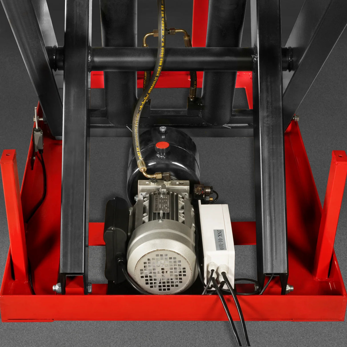 4400 lb Capacity Stationary Electric Hydraulic Double Scissor Lift Table - 63" x 39.4" Platform, 70.1" Lift Height, UL Certified Motor, ELTD44L