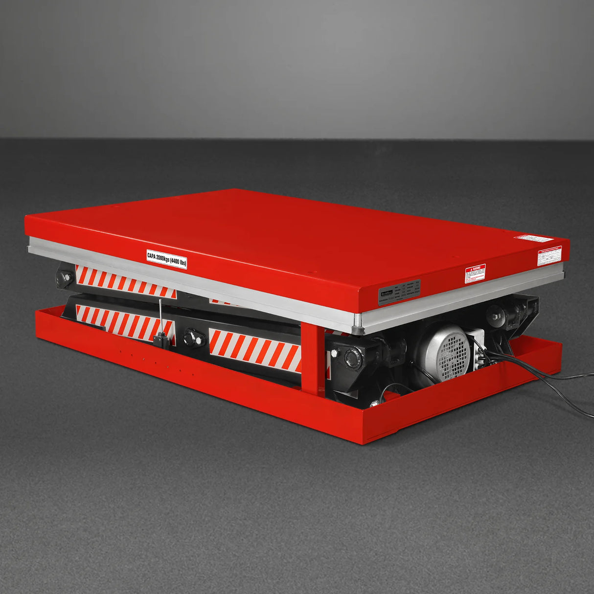 4400lbs Capacity Stationary Electric Hydraulic Double Scissor Lift Table, 51.2" x 33.5" Platform, 70.1" Lift Height, UL Certified Motor, ELTD44