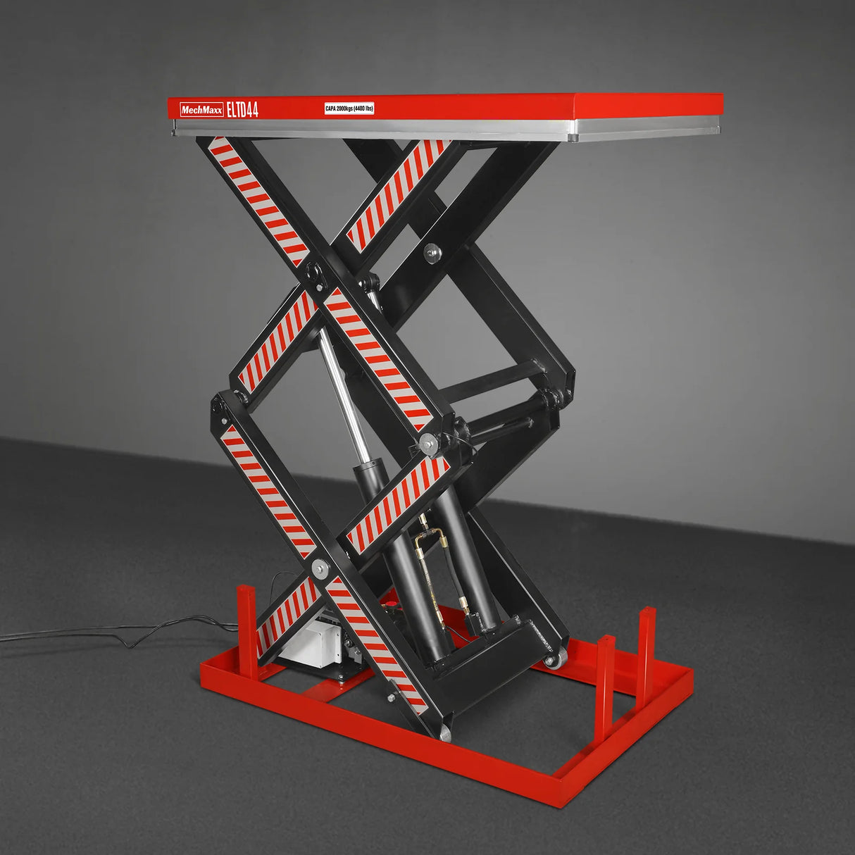 4400lbs Capacity Stationary Electric Hydraulic Double Scissor Lift Table, 51.2" x 33.5" Platform, 70.1" Lift Height, UL Certified Motor, ELTD44