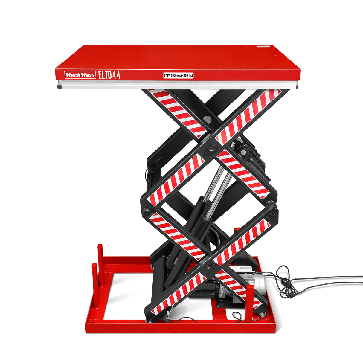 4400lbs Capacity Stationary Electric Hydraulic Double Scissor Lift Table, 51.2" x 33.5" Platform, 70.1" Lift Height, UL Certified Motor, ELTD44