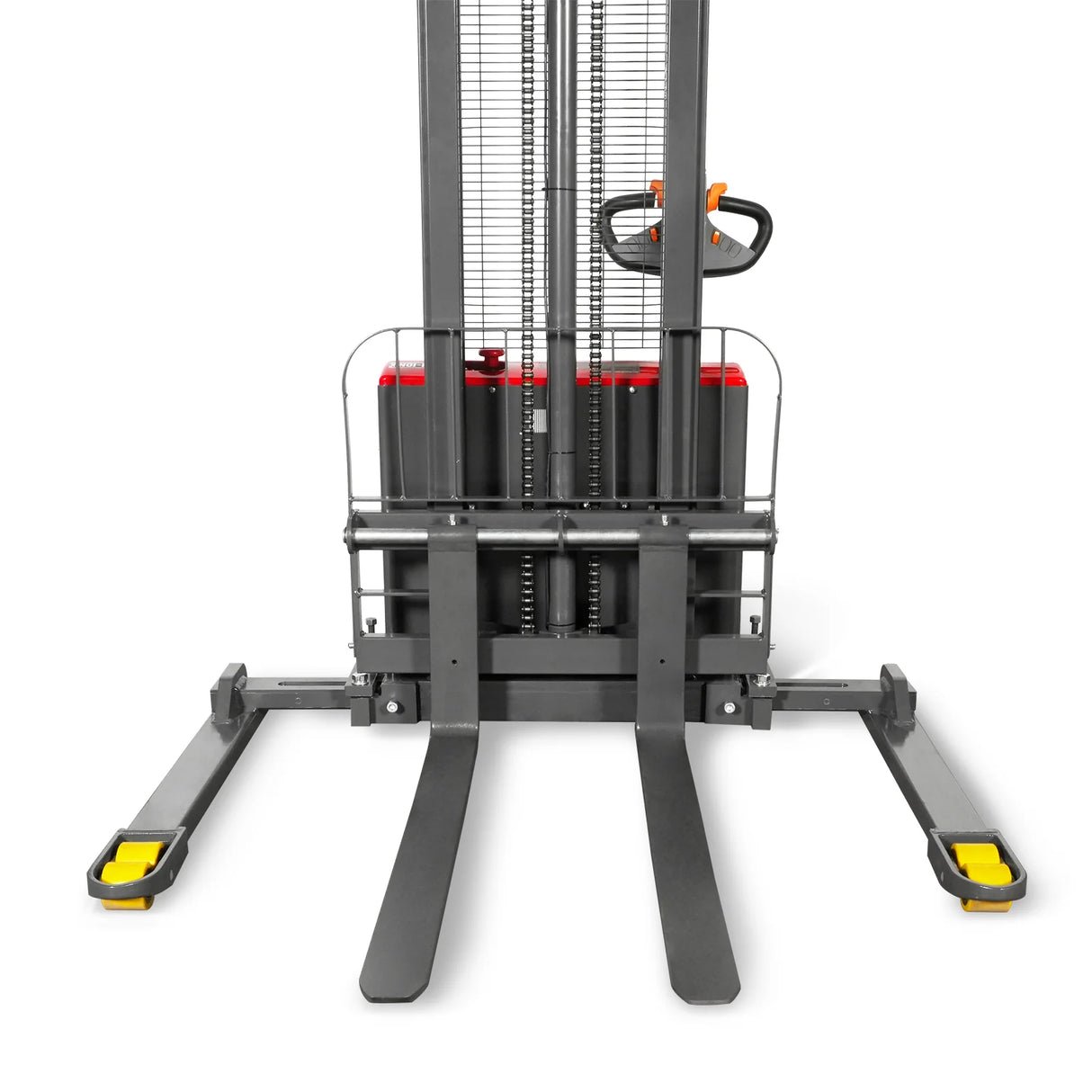 2640lbs Electric Straddle Stacker, 98" Lift, Adjustable Legs & Forks, F26-98SLA