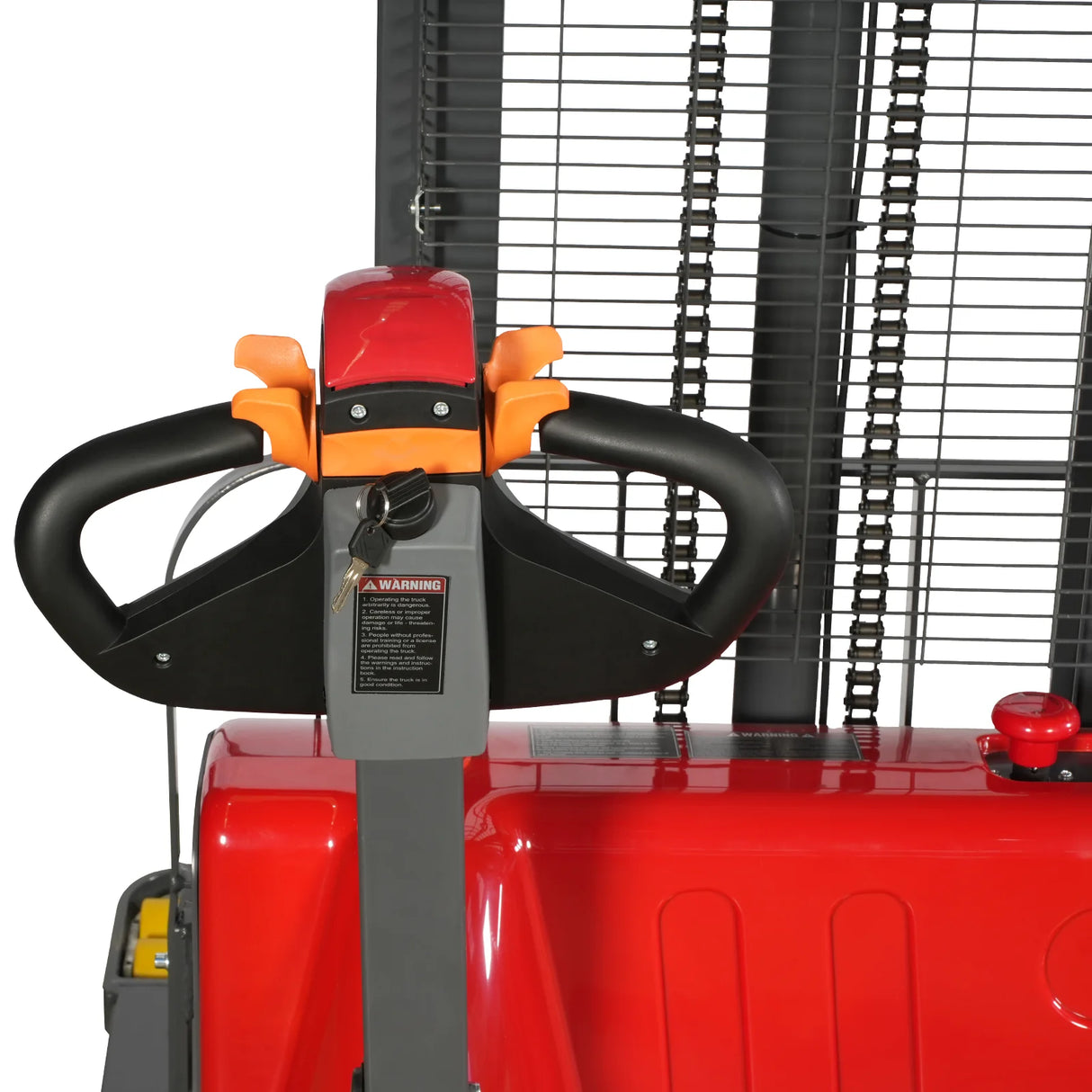 2640lbs Lithium-ion Electric Straddle Stacker, 138" Lift, Adjustable Legs & Forks, F26-138S