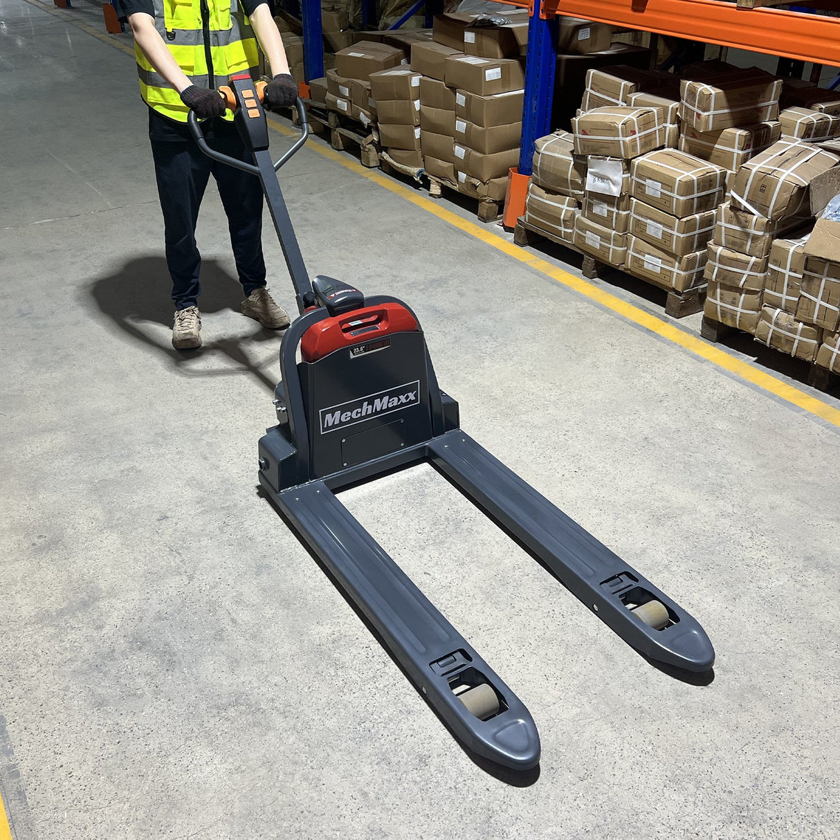 4400lbs Lithium-ion Electric Pallet Jack, 45"x27" Fork, 48V 30Ah Removable Battery, Walkie Type Truck, LPT44