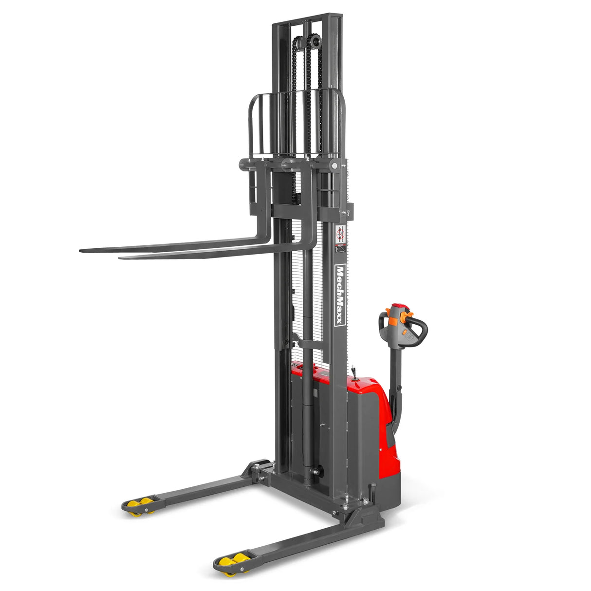 2640lbs Lithium-ion Electric Straddle Stacker, 118" Lift, Adjustable Legs & Forks, F26-118S