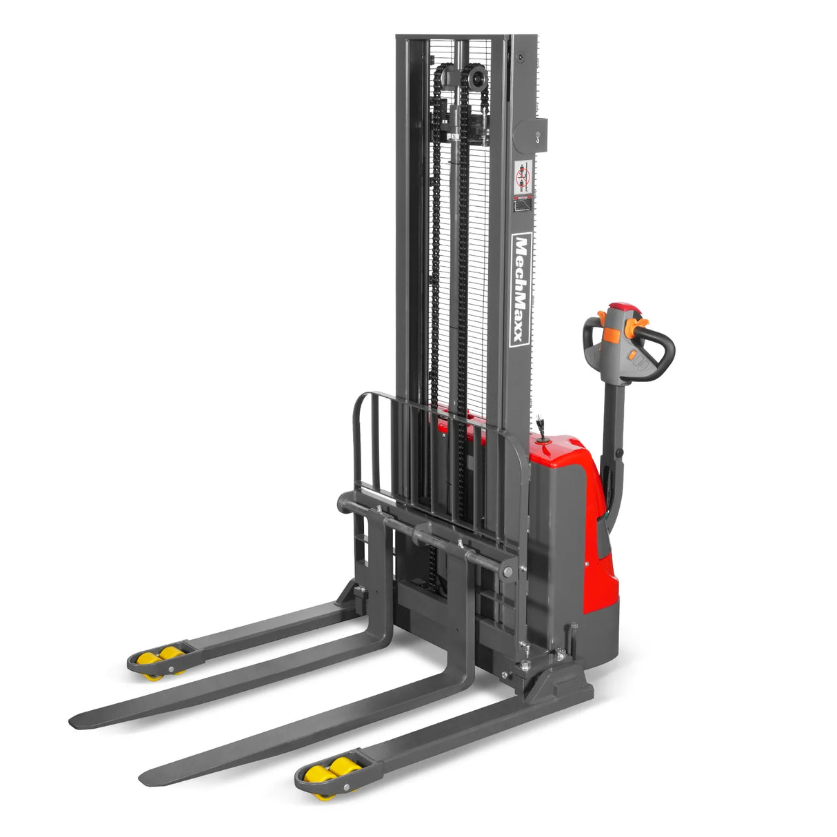2640lbs Lithium-ion Electric Straddle Stacker, 118" Lift, Adjustable Legs & Forks, F26-118S