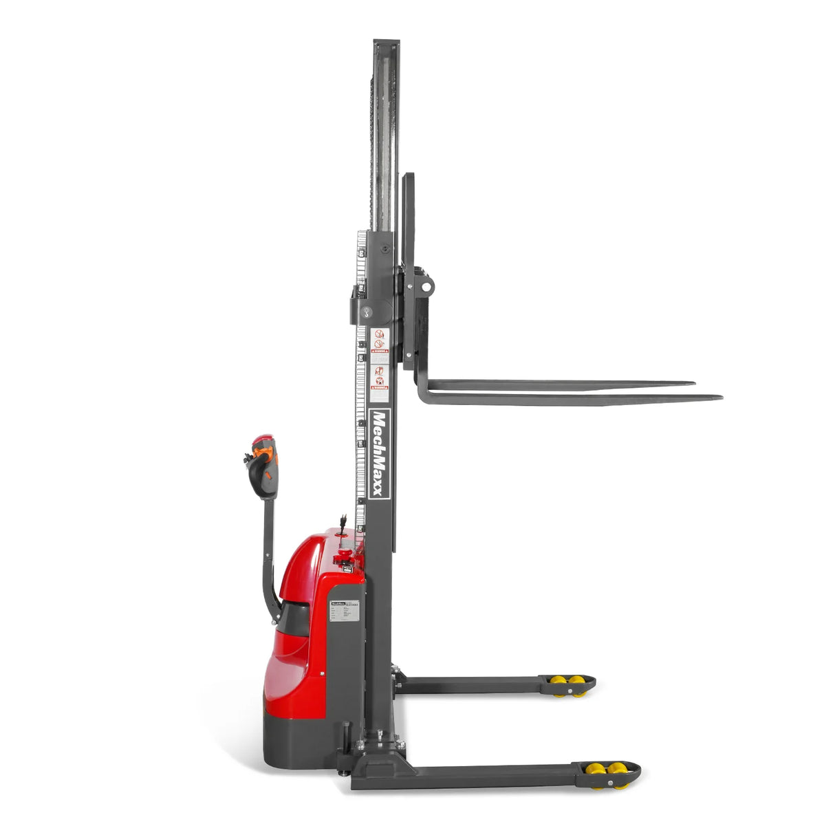 2640lbs Lithium-ion Electric Straddle Stacker, 118" Lift, Adjustable Legs & Forks, F26-118S