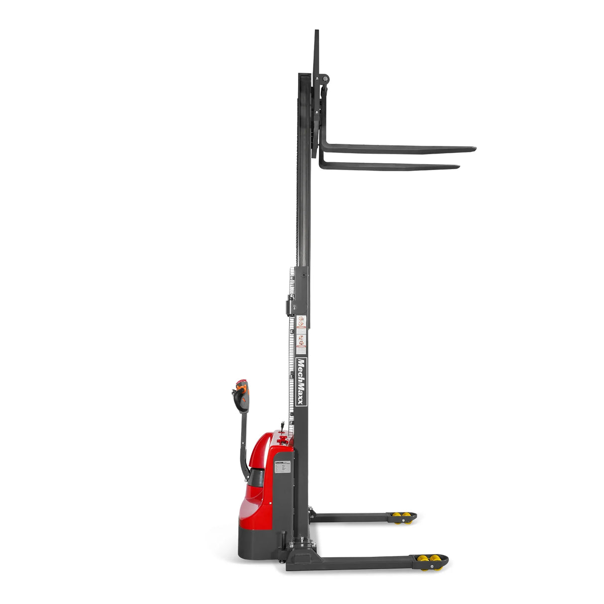 2640lbs Lithium-ion Electric Straddle Stacker, 118" Lift, Adjustable Legs & Forks, F26-118S
