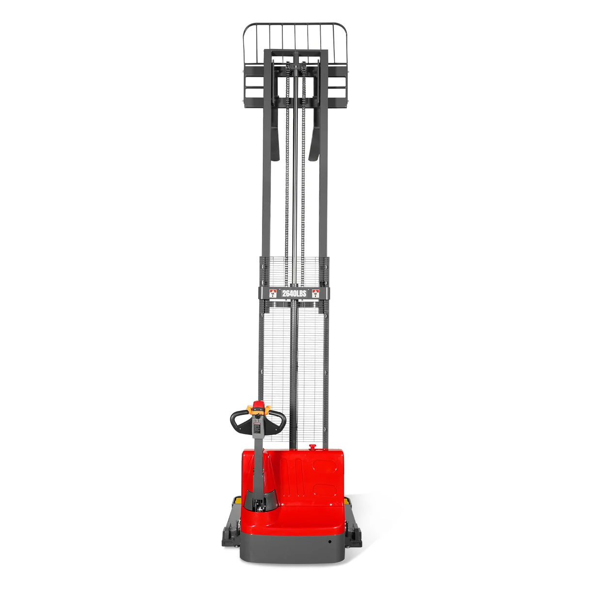 2640lbs Lithium-ion Electric Straddle Stacker, 138" Lift, Adjustable Legs & Forks, F26-138S