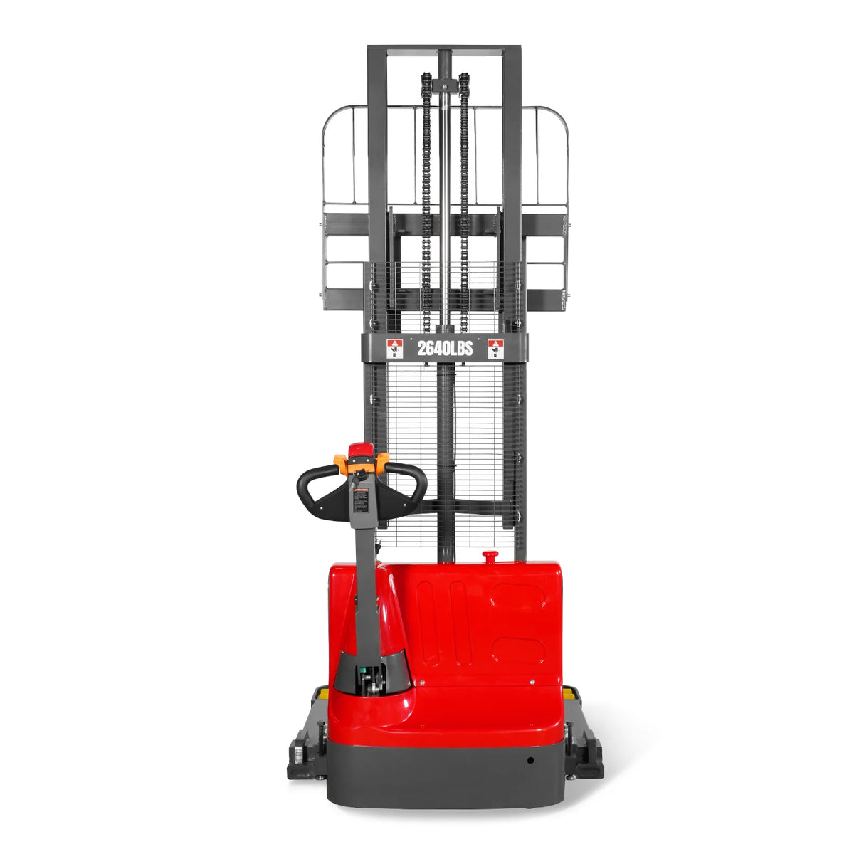 2640lbs Electric Straddle Stacker, 98" Lift, Adjustable Legs & Forks, F26-98SLA