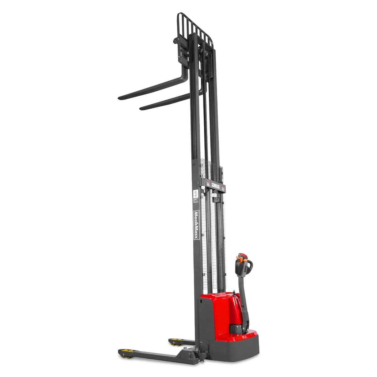 3300lbs Electric Straddle Stacker, 138" Lift, Adjustable Legs & Forks, F33-138SLA