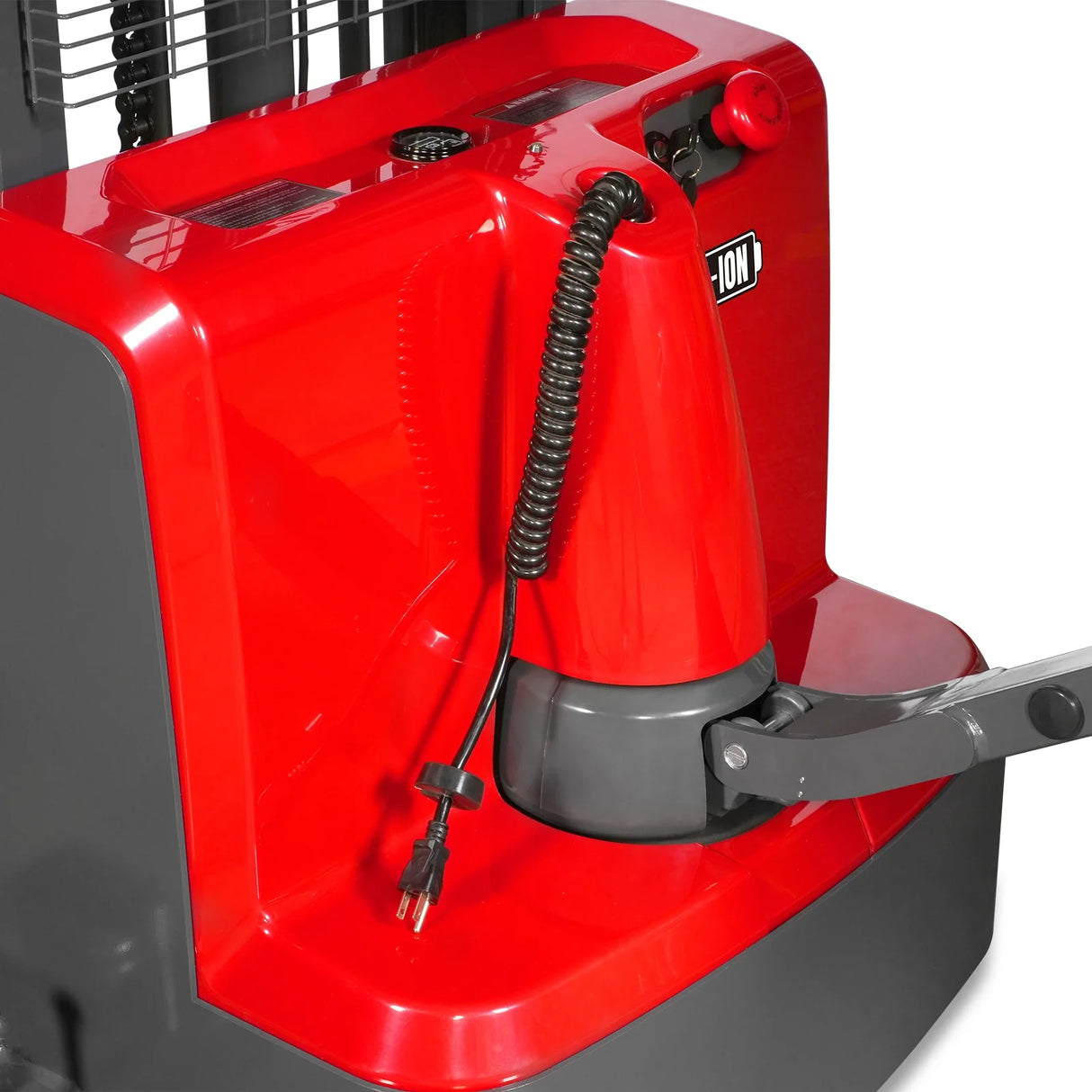 3300lbs Lithium-ion Electric Straddle Stacker, 118" Lift, Adjustable Legs & Forks, F33-118S