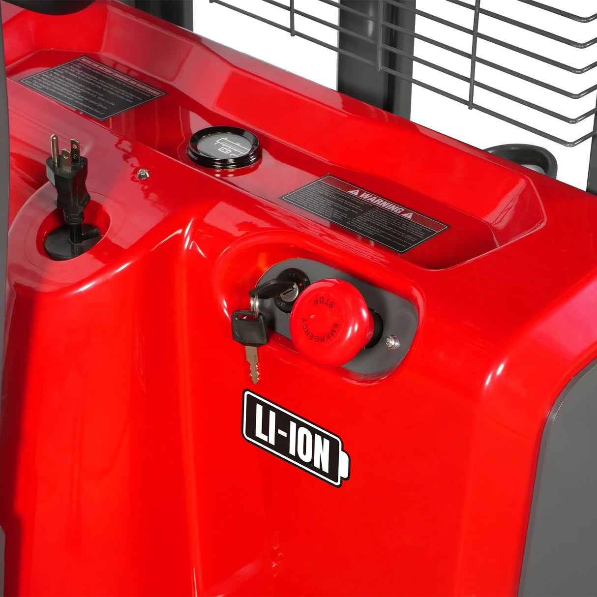 3300lbs Lithium-ion Electric Straddle Stacker, 118" Lift, Adjustable Legs & Forks, F33-118S