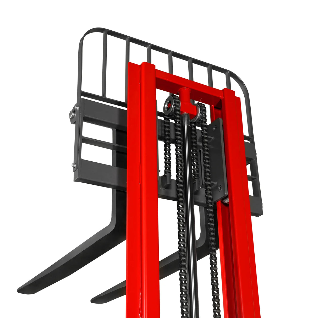 3300lbs Semi-Electric Straddle Stacker, 138" Lift, Adjustable Legs & Forks, S33-138S