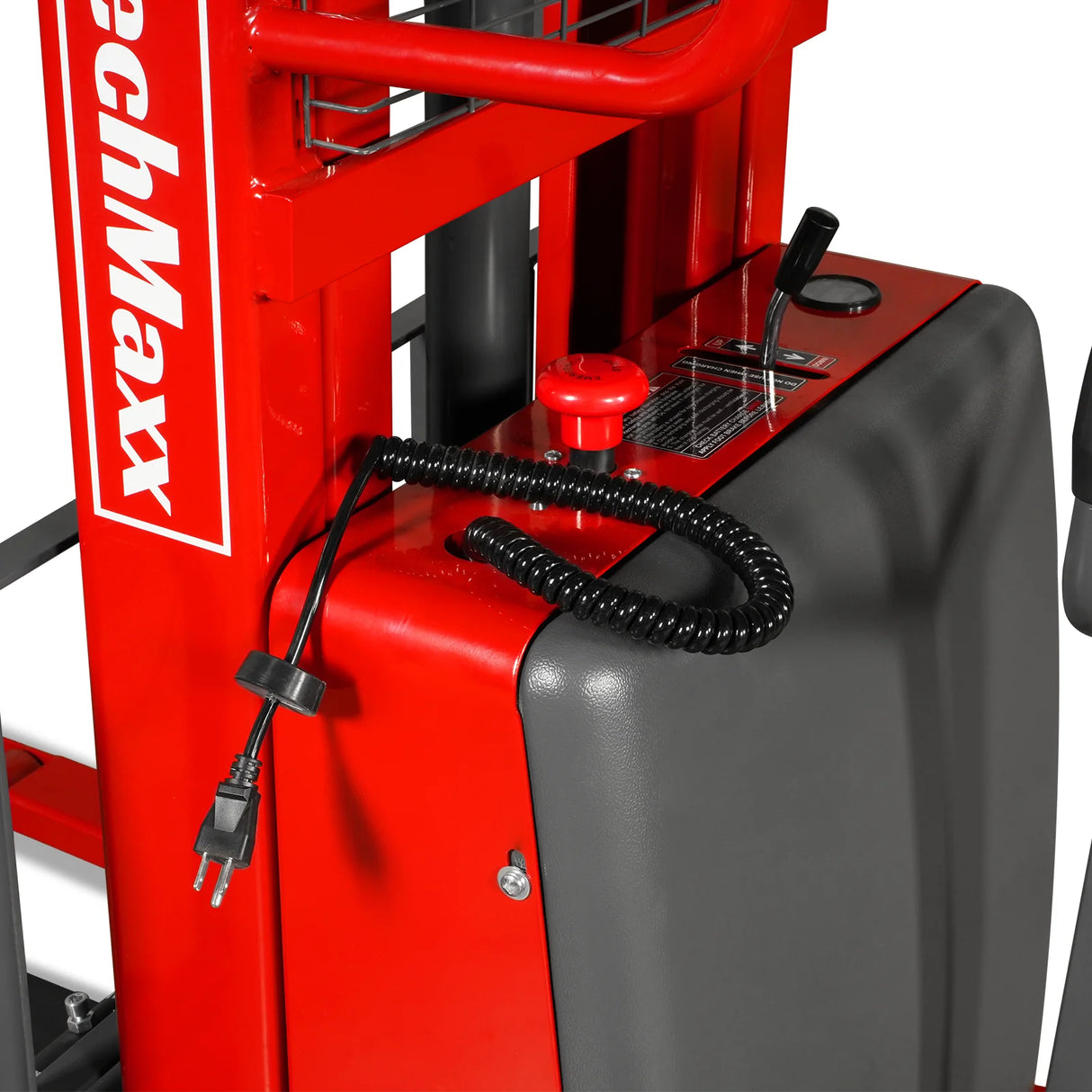 3300lbs Semi-Electric Straddle Stacker, 138" Lift, Adjustable Legs & Forks, S33-138S