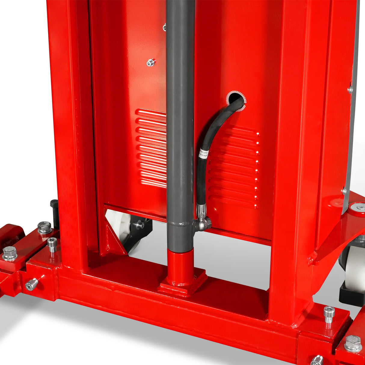 3300lbs Semi-Electric Straddle Stacker, 138" Lift, Adjustable Legs & Forks, S33-138S