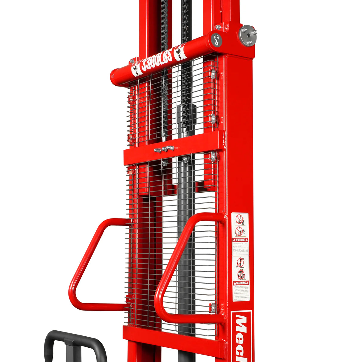 3300lbs Semi-Electric Straddle Stacker, 138" Lift, Adjustable Legs & Forks, S33-138S