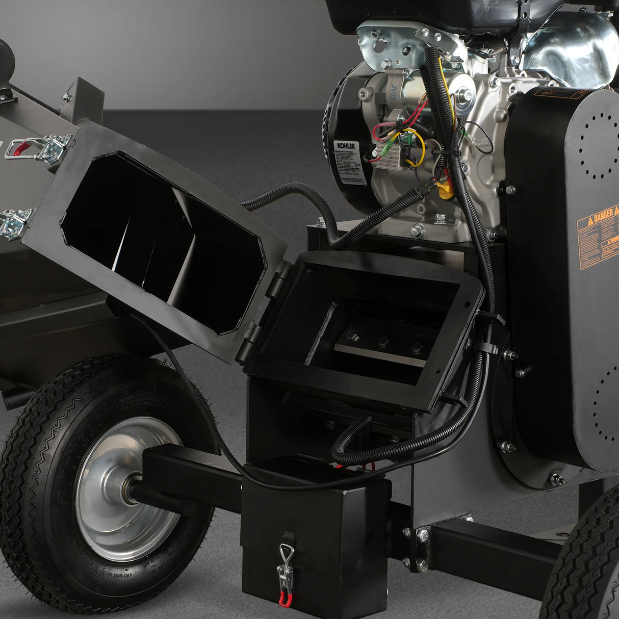 MechMaxx 5 inch E-start KOHLER 429cc Gasoline Engine Powered Wood Chipper, GS1500