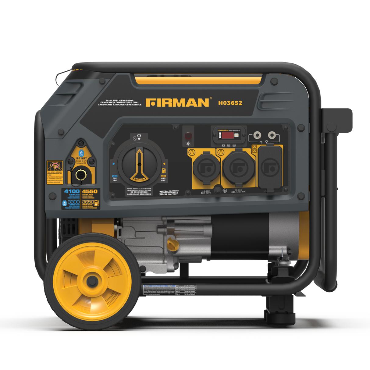 Dual Fuel Portable Generator 3650W Recoil Start