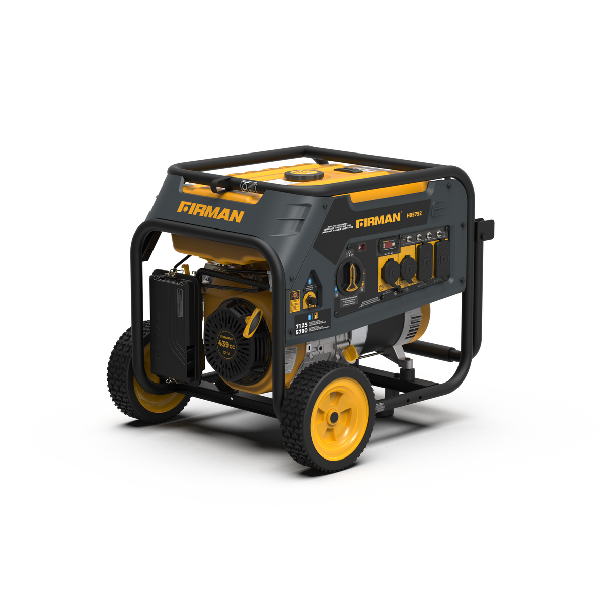 Dual Fuel 5700W Portable Generator Recoil Start 120/240V