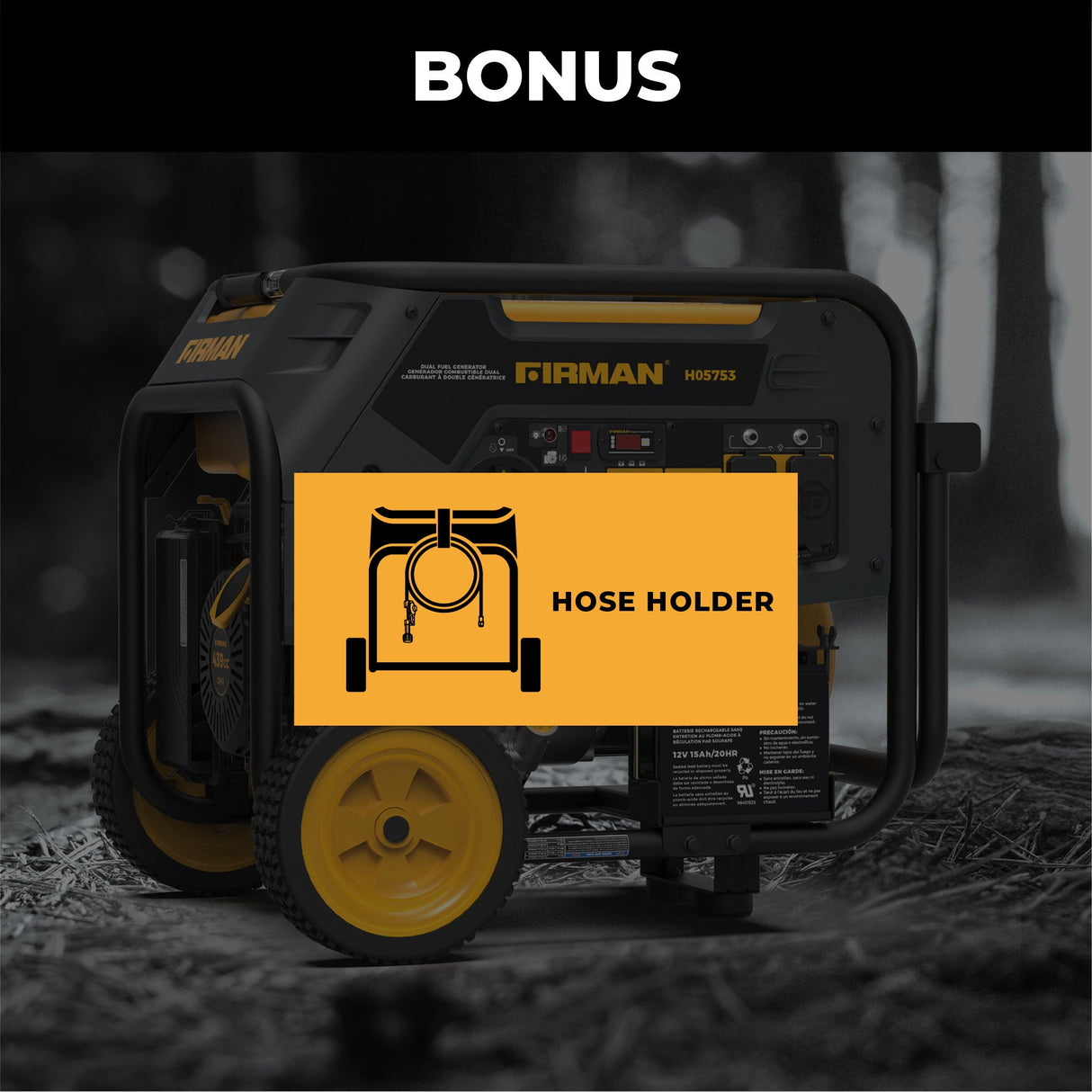 Dual Fuel Portable Generator 5700W Electric Start 120/240V