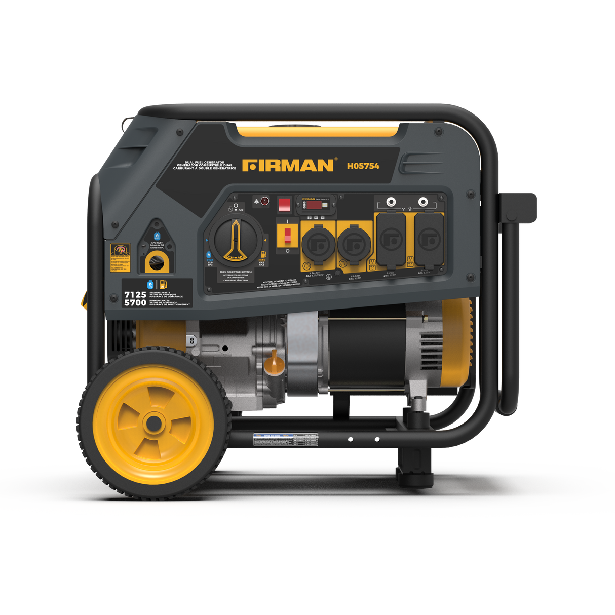 Dual Fuel Portable Generator 5700W Recoil Start 120/240V