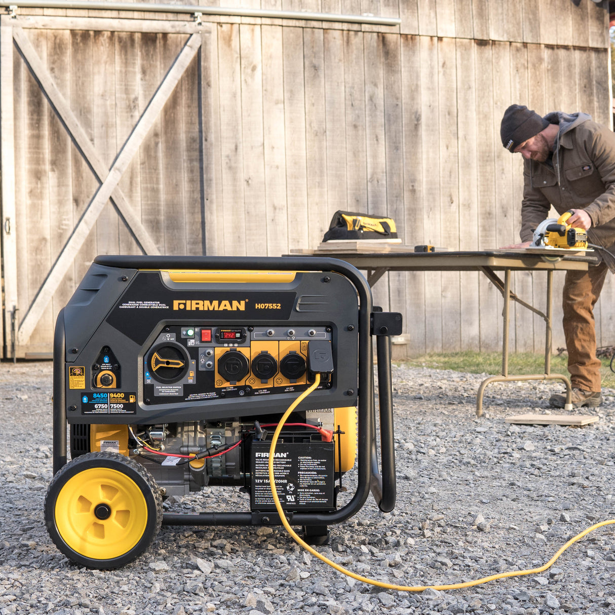 Dual Fuel Portable Generator 7500W Electric Start 120/240V