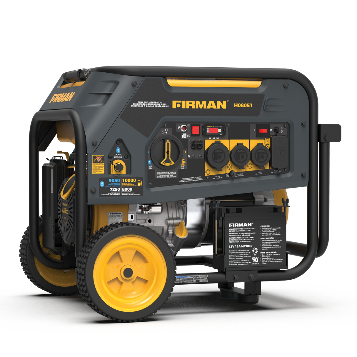 Dual Fuel Portable Generator 8000W Electric Start 120/240V