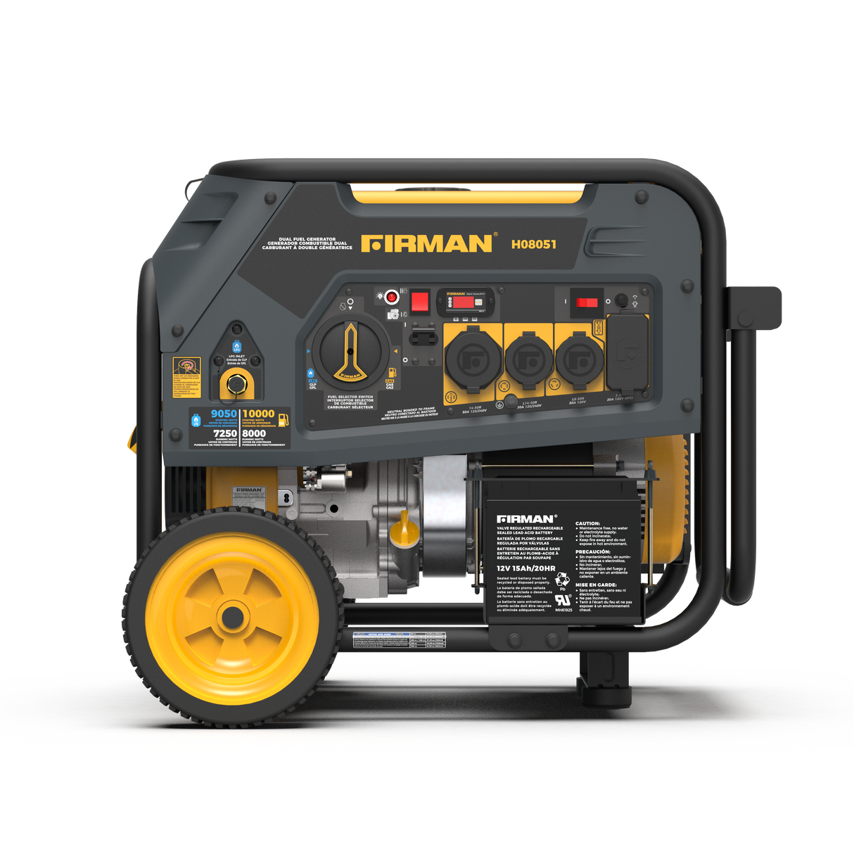 Dual Fuel Portable Generator 8000W Electric Start 120/240V