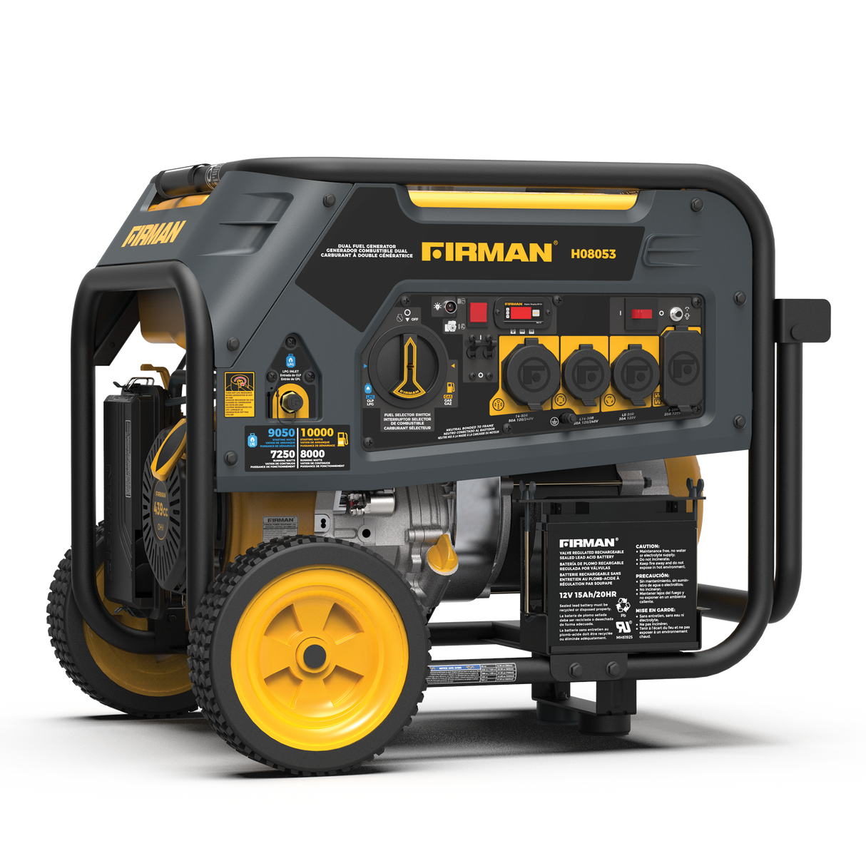 Dual Fuel Portable Generator 8000W Electric Start 120/240V