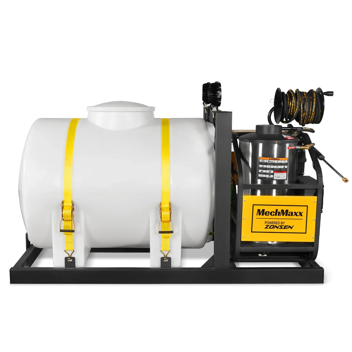4000 PSI 4 GPM ZONSEN E-Start Engine Hot Water Pressure Washer Skid Mounted with 245 Gal Tank, HPW40DBT