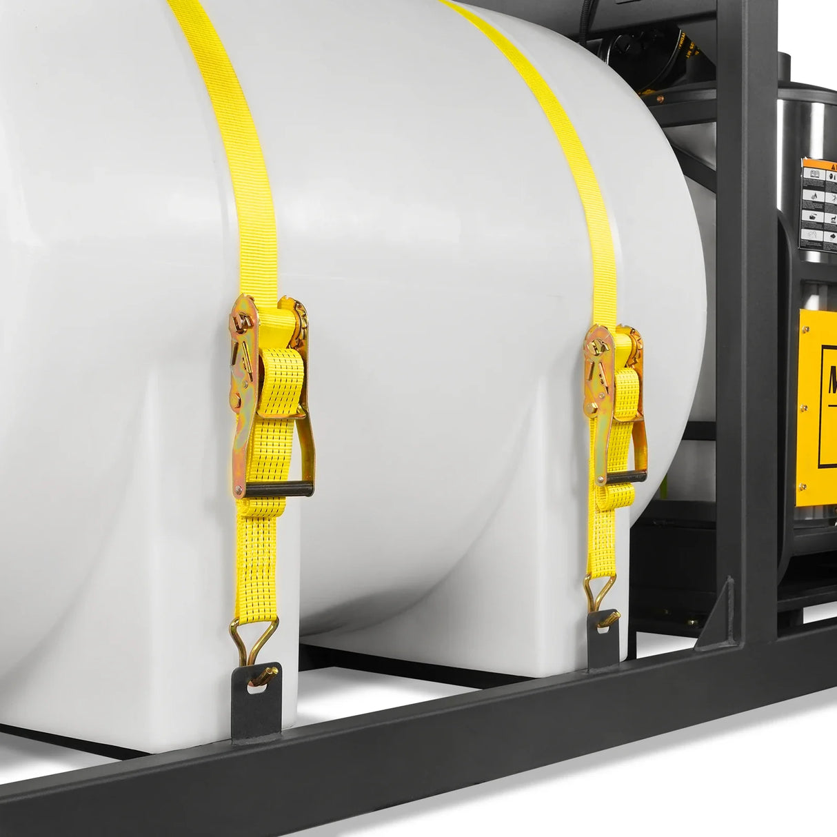 4000 PSI 4 GPM ZONSEN E-Start Engine Hot Water Pressure Washer Skid Mounted with 245 Gal Tank, HPW40DBT