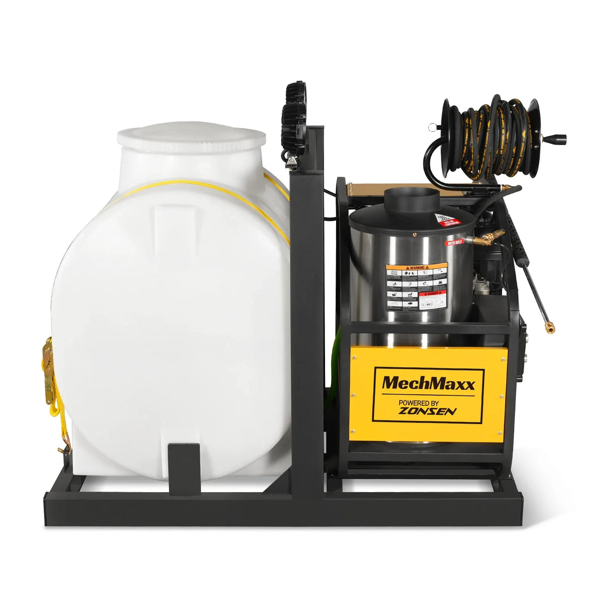 4000 PSI 4 GPM ZONSEN E-Start Engine Hot Water Pressure Washer Skid Mounted with 175 Gal Tank, HPW40DT